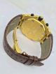 Fake Audemars Piguet Watch Black Face Yellow Gold  Brown Leather (6)_th.jpg
